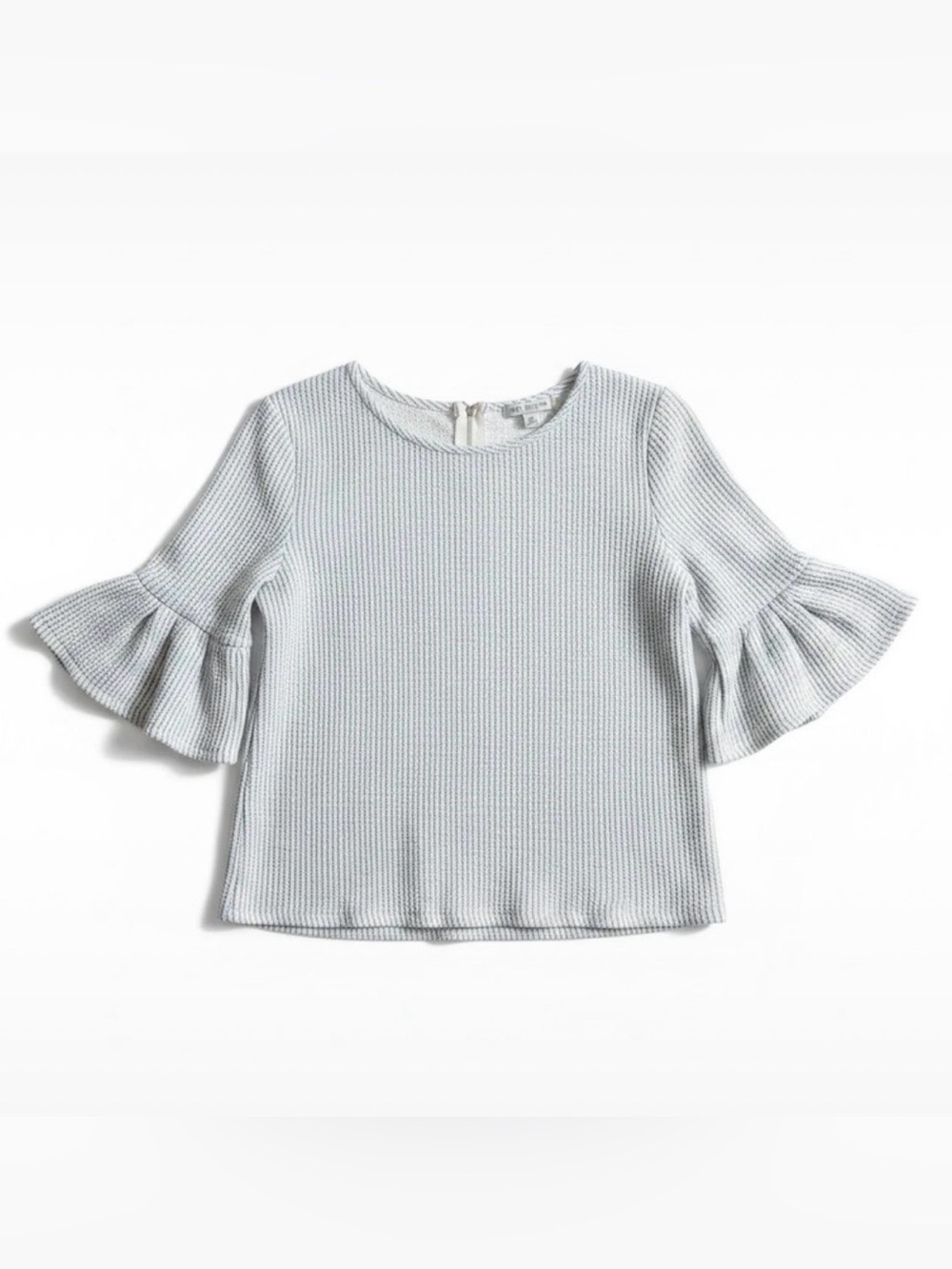 Blue & White Frilly Top